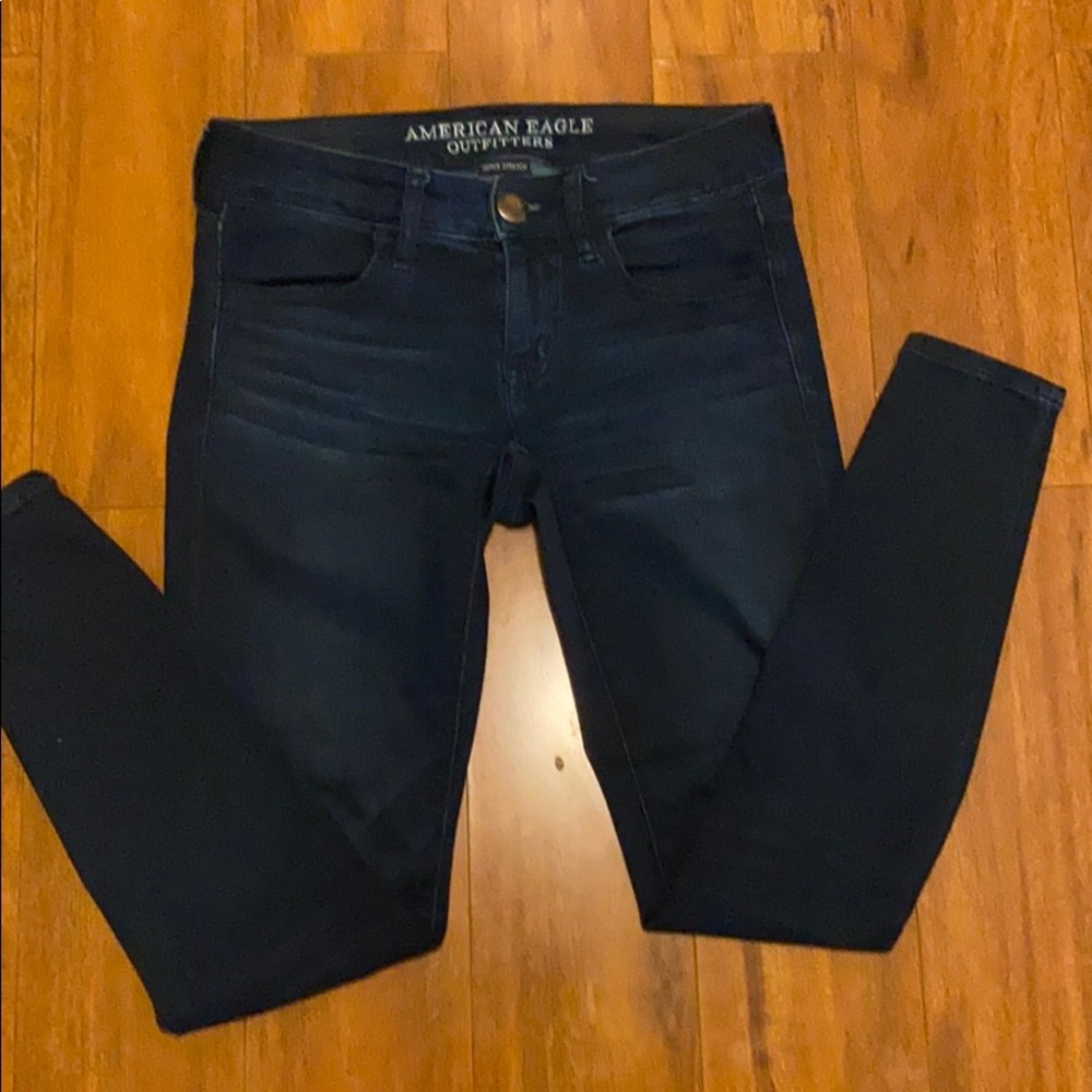 American eagle jeans in size 2 short. Deep blue